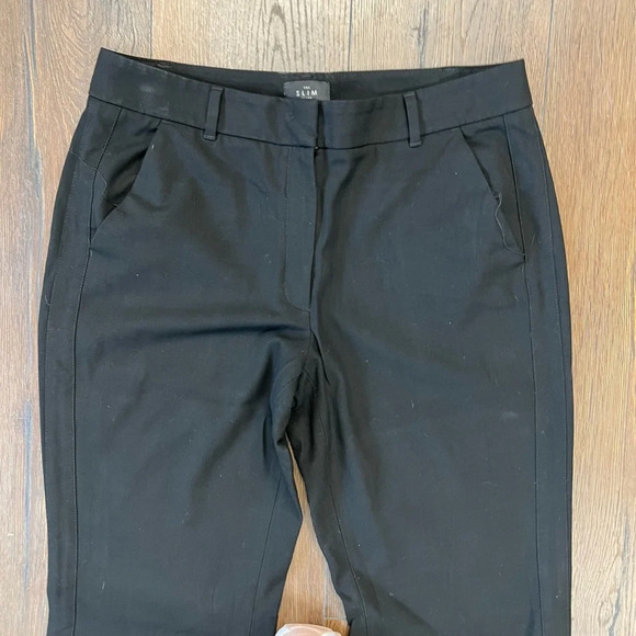White House black market Black Button-Trim Flare “the slim flare” pant SZ 12L - Picture 4 of 11